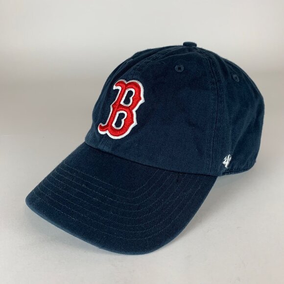 ‘47 Brand Other - Boston Red Sox MLB Navy Blue 47 Brand Clean Up Relaxed Fit Strapback Hat